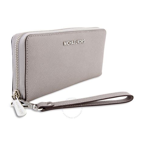 pearl grey michael kors wallet.